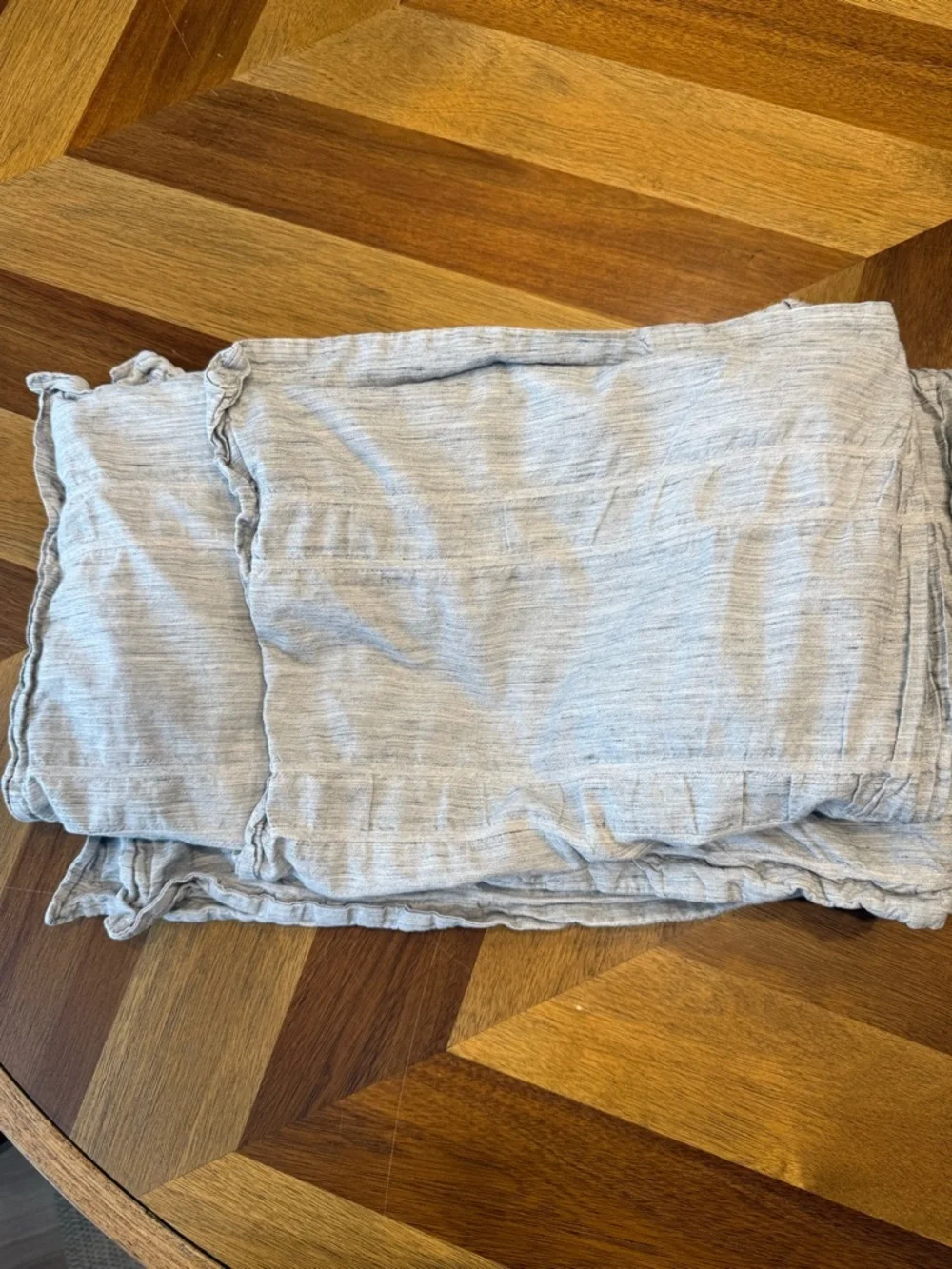 Parachute Light Heather Gray Cotton Pillow Shams set of 2 Preowned
